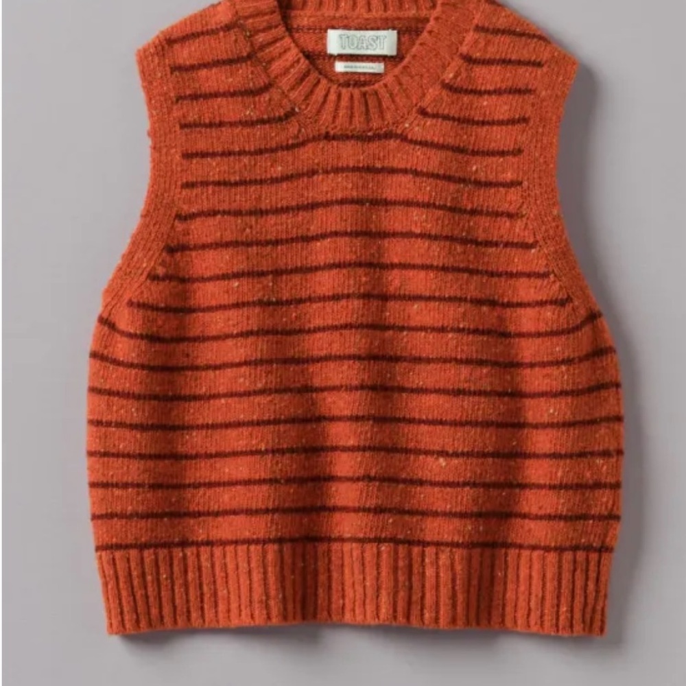 Toast Merino Wool Donegal Vest